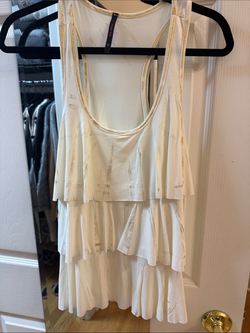 Ivory Tiered Ruffle Tank Top